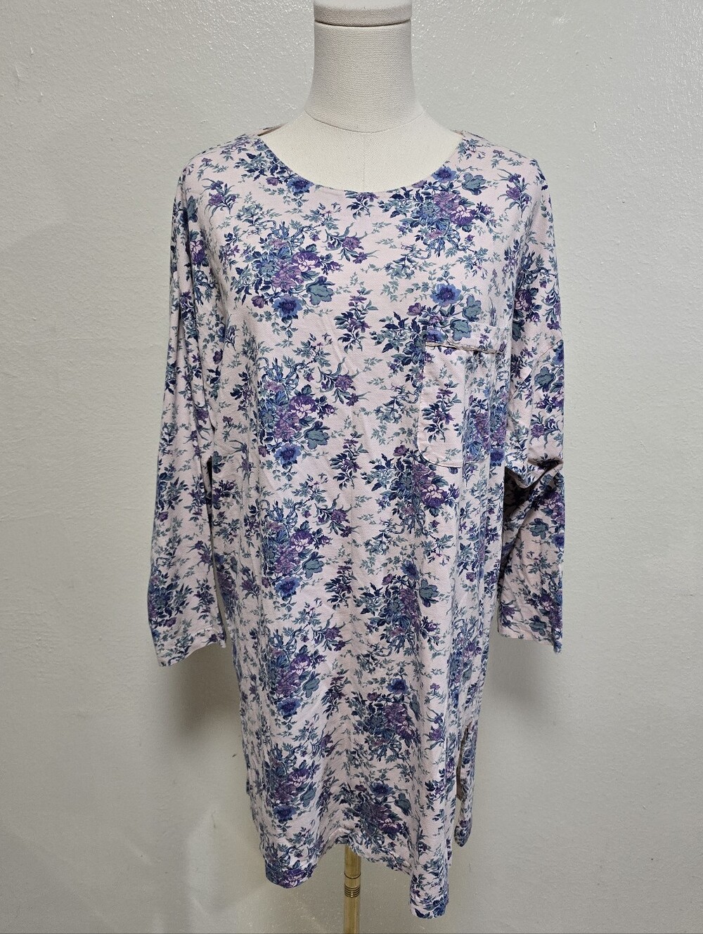 Victoria's Secret Gold Label Vintage Floral Sleep Gown Dress Size Large